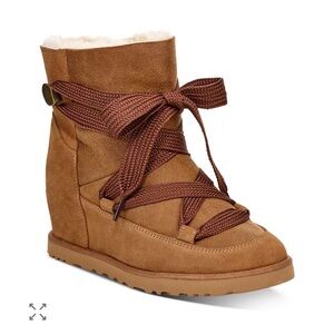 Brown wedge tie up Ugg Boots